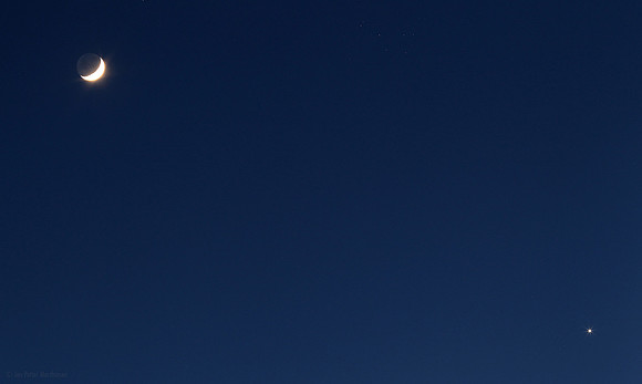 Månen og Venus