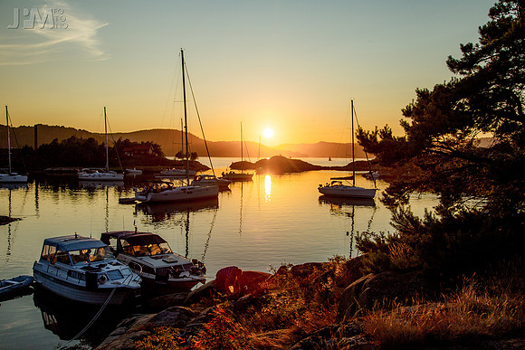 Sunset at Pjolter Bay, Risør